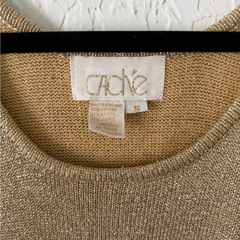 Cache Metallic Gold Tank Top - Picture 2 of 4